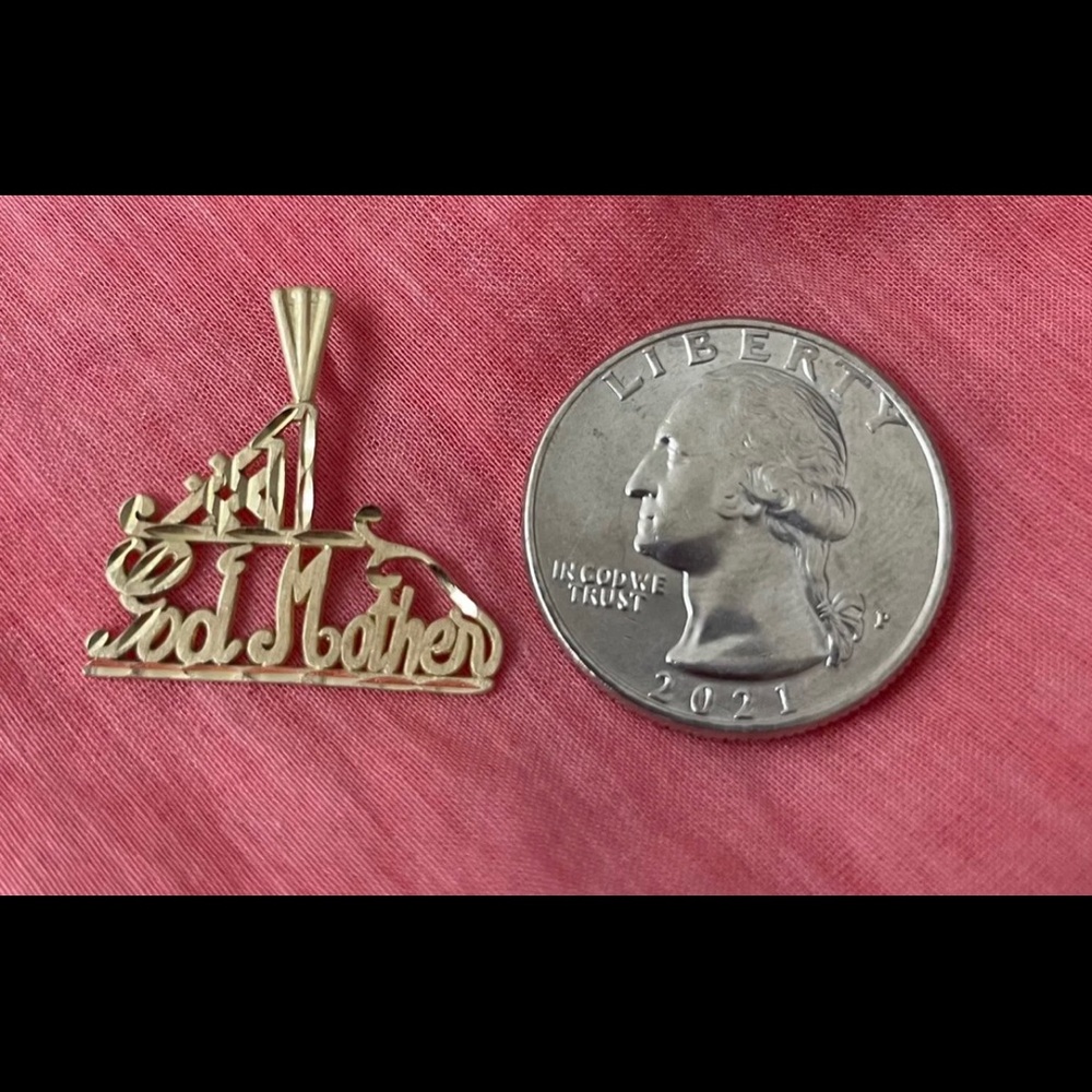 14k Gold God Mother Charm - Picture 5 of 10